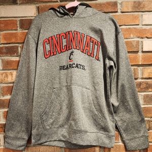 Cincinnati Bearcats Embroidered Champion Medium Gray Fleece Lined Sweatshirt